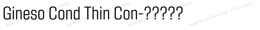 Gineso Cond Thin Con字体转换